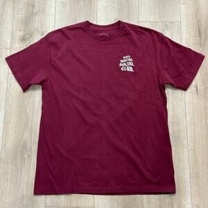 Anti Social Social Club Phanertic Tee 'Burgundy' Size XL B2